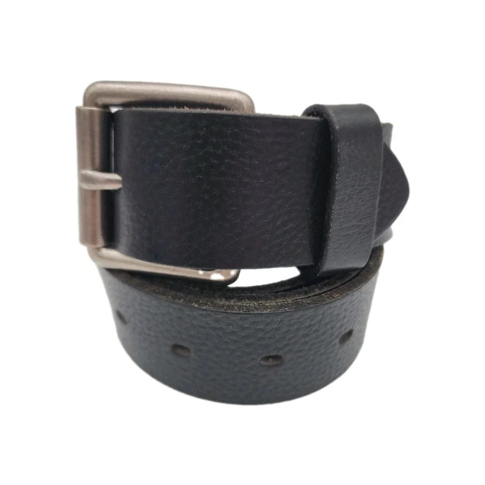 Dickies Black Pebbled Leather Belt Sz 38